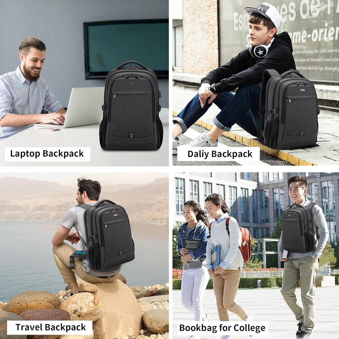 Vielseitiger Reise-Laptoprucksack mit Diebstahlschutz, USB-Anschluss & viel Stauraum.