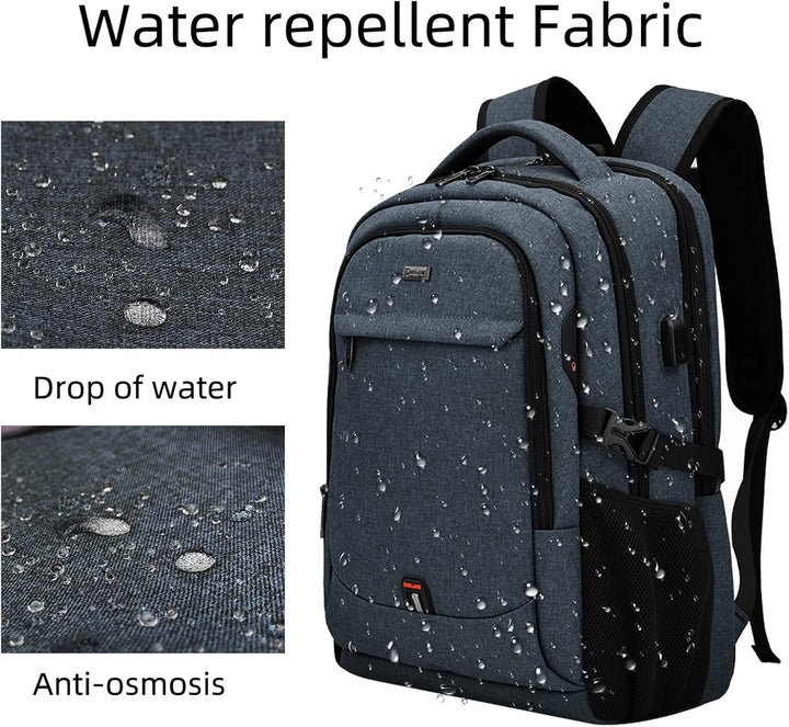 Wasserdichter Business-Rucksack für Damen & Herren, mit Laptopfach & integriertem USB-Port.