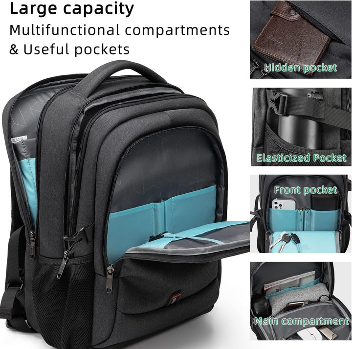 Wasserdichter Unisex Rucksack mit Laptop-Schutz & praktischem USB-Anschluss für unterwegs.