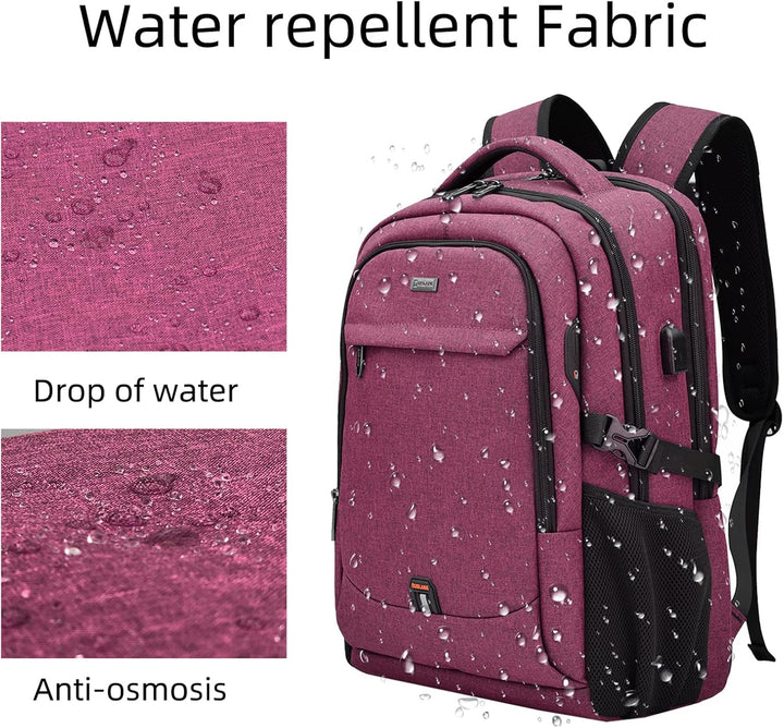 Stilvoller Businessrucksack, unisex, mit vielen Organisationsfächern & integriertem USB-Port.