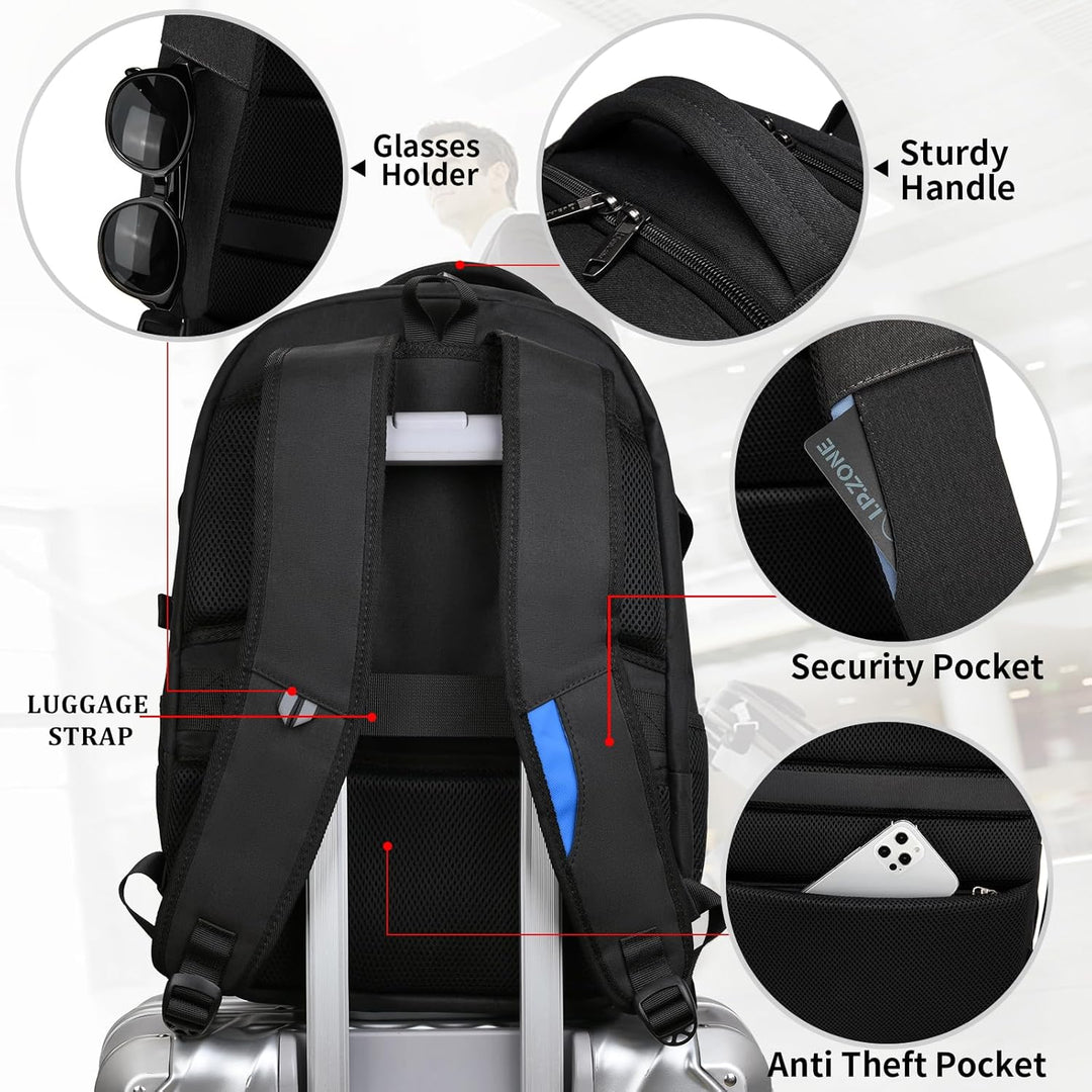 Vielseitiger Businessrucksack mit Laptopfach, USB-Port & cleveren Organisationsmöglichkeiten.