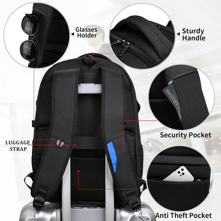 Vielseitiger Businessrucksack mit Laptopfach, USB-Port & cleveren Organisationsmöglichkeiten.