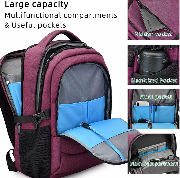 Funktionaler USB-Rucksack mit cleverer Organisation, ideal für Studenten & Geschäftsleute.