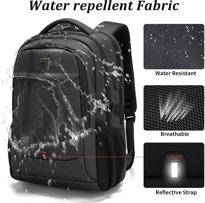 Moderner Reiserucksack mit Laptopfach, USB-Anschluss & intelligenten Organisationslösungen.