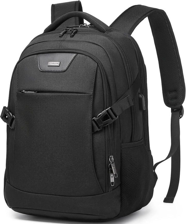 Robuster Unisex Rucksack für Arbeit, wasserdicht, mit Laptopfach & externem USB-Anschluss.