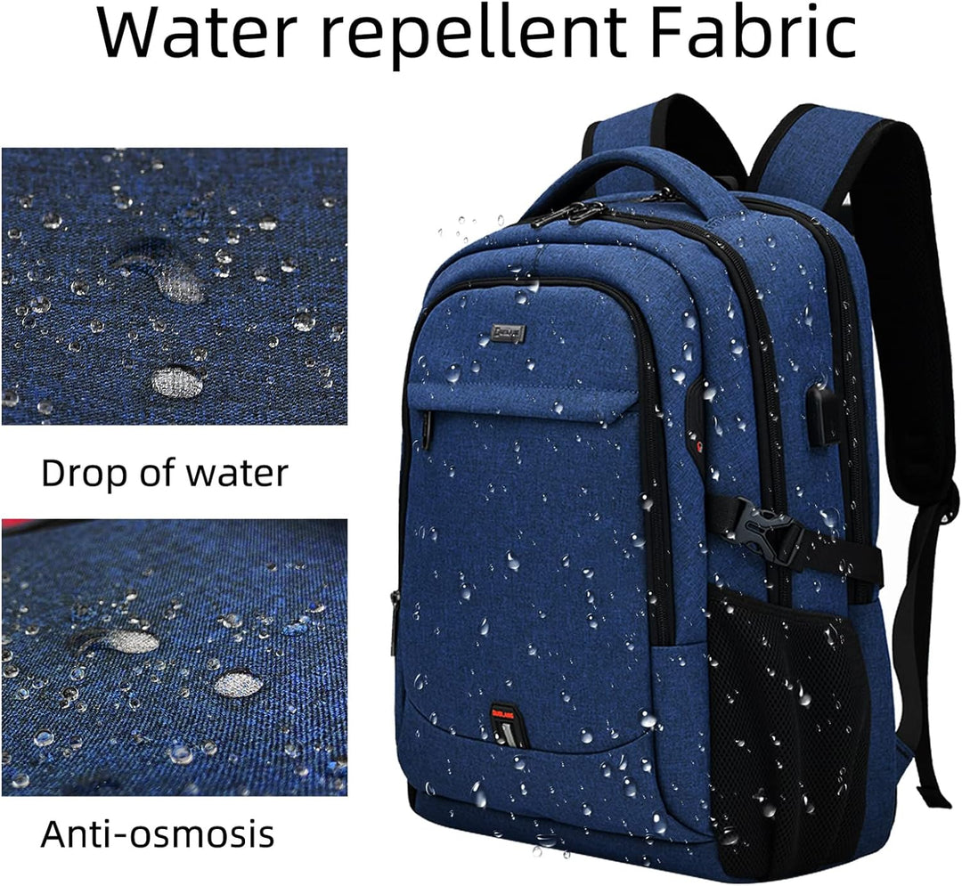 Kompakter Laptoprucksack für Reisen, mit Anti-Diebstahl-Tasche & USB-Ladefunktion.