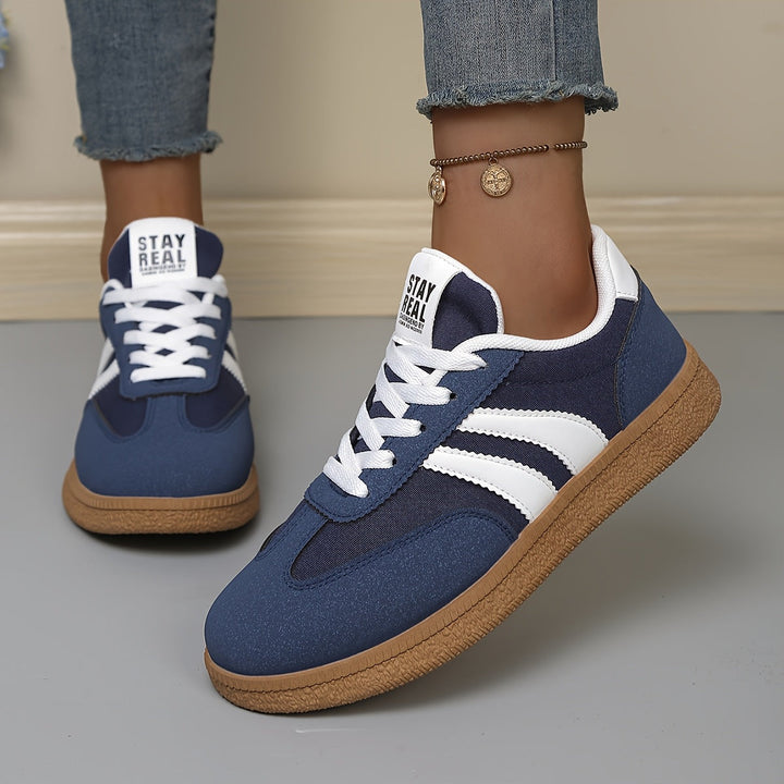 Lila Damen Retro Turnschuhe, trendig und komfortabel, die idealen Alltagsschuhe für Damenmode.