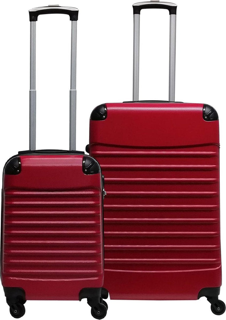 Praktisches 2er Hartschalen Kofferset, ideal für Urlaub & Wochenendtrip, mit Rollen für leichtes Handling.
