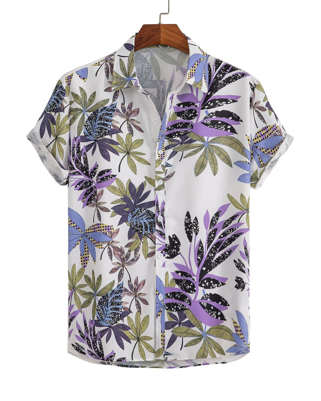 Perfektes Herren Urlaubshemd mit lebendigem Blumenmuster, kurzarm. Für sonnige Tage.