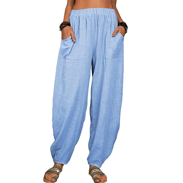 Trendige Damenhose mit Gummibund: Locker sitzende Haremshose für höchsten Komfort, ideal für jeden Tag.