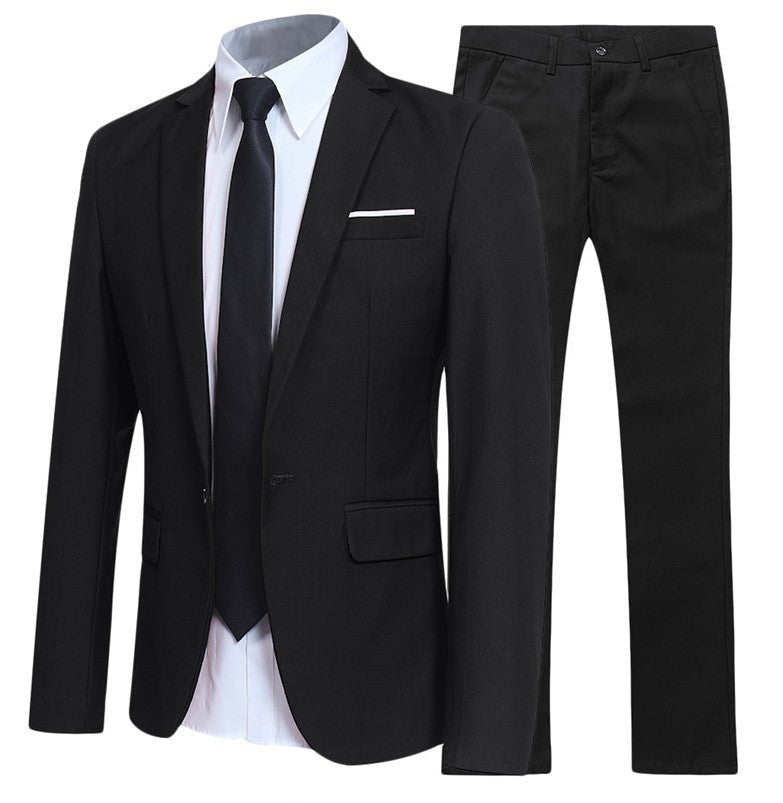 Eleganter Herren Zweiteiler mit Reverskragen für Business & Freizeit. Vielseitiger Anzug in schmaler Passform.