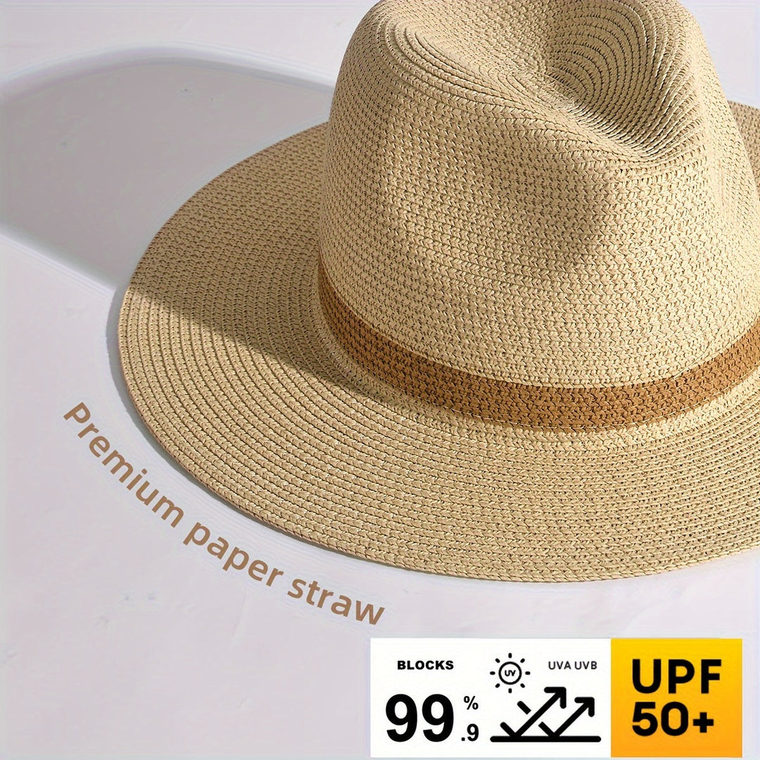 Vielseitiger Sommerhut mit breiter Krempe, passend für Damen & Herren am Strand und im Alltag.