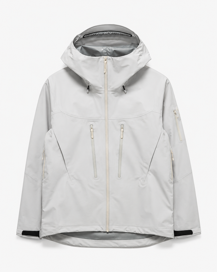 Vielseitige Herren Hardshell-Jacke mit Kapuze, wasserdicht & winddicht für alle Outdoor-Aktivitäten.