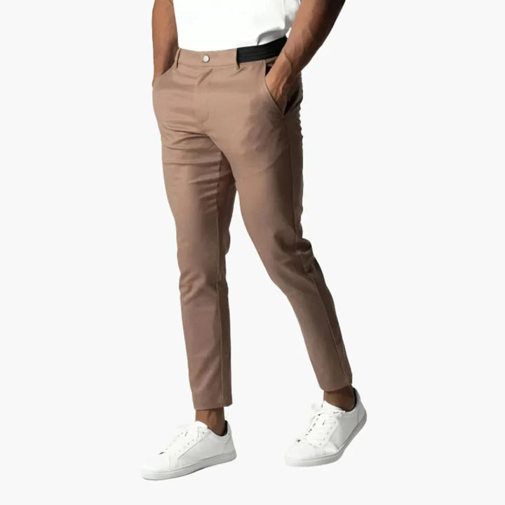 Herren Chinohose, Business Casual Hose, Freizeithose. Gerades Bein, elastischer Bund für Komfort & Stil.