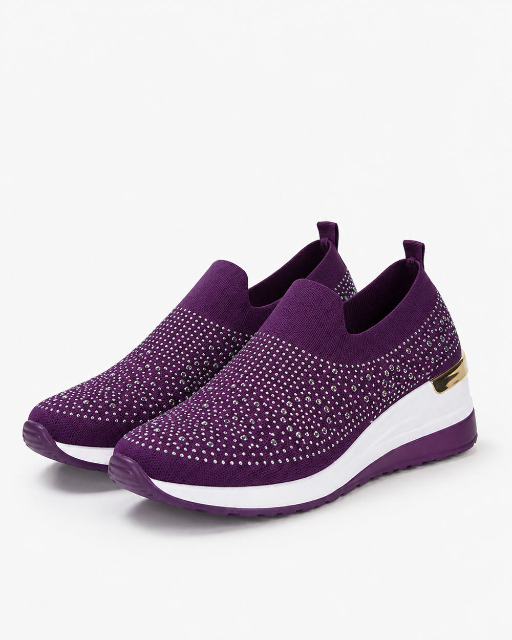 Glitzernde Strass Sneaker für Damen, atmungsaktiv & leicht. Perfekt für einen casual Look.