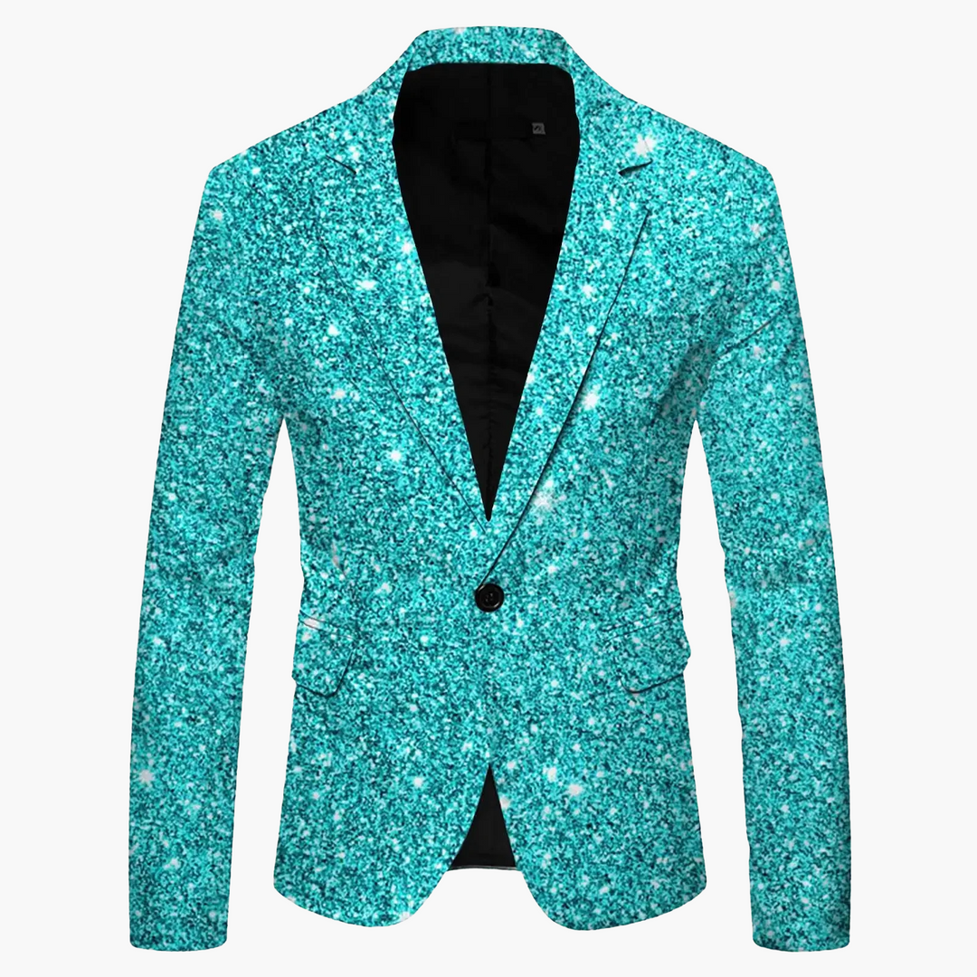 Moderner Ein-Knopf Herren Blazer, figurbetont und elegant.