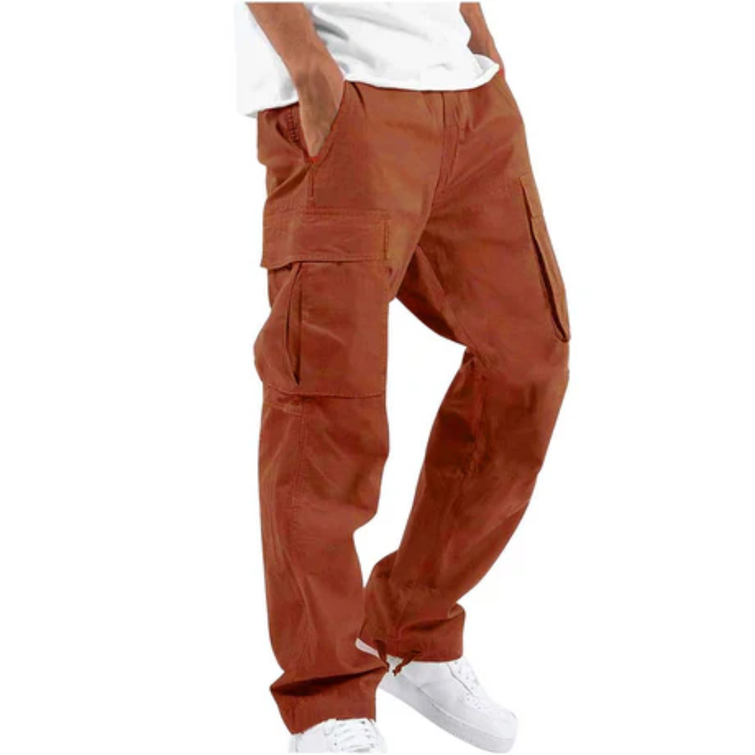 Ganzjahres Cargohose für Herren, gerades Bein, robust & bequem, mit ausreichend Stauraum für den Alltag.