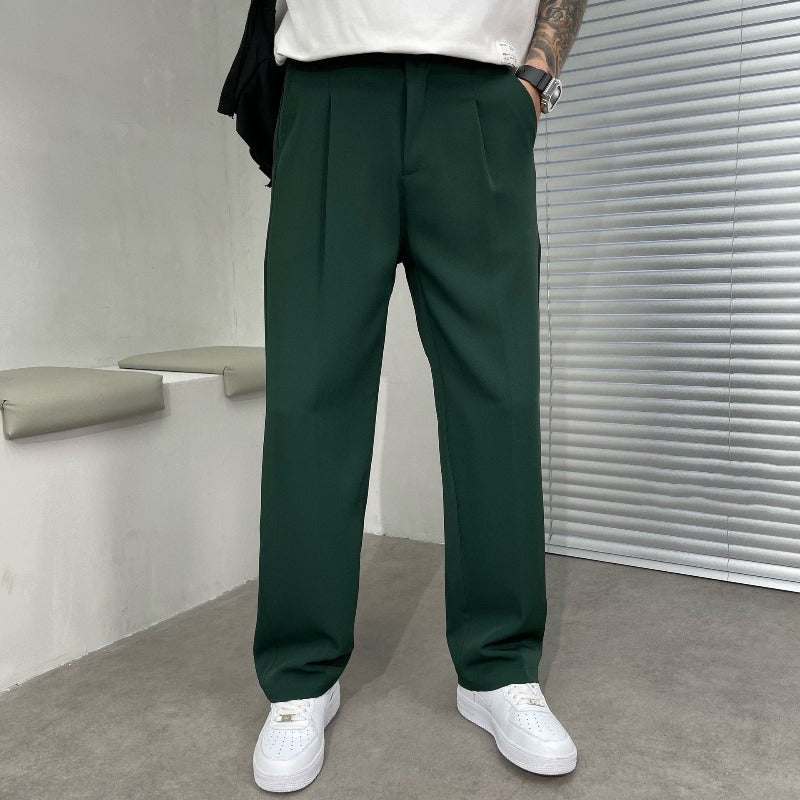 Elegante Herren Wide-Leg Hose, Business-Stil trifft Freizeit-Komfort, perfekte weite Passform für den modernen Mann.