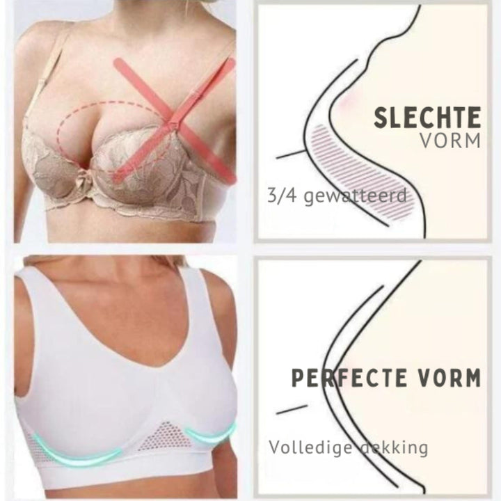 Stapel verschiedener Damen Sommer BHs: Atmungsaktiv, weich, stützend & nahtlos für jede Größe.