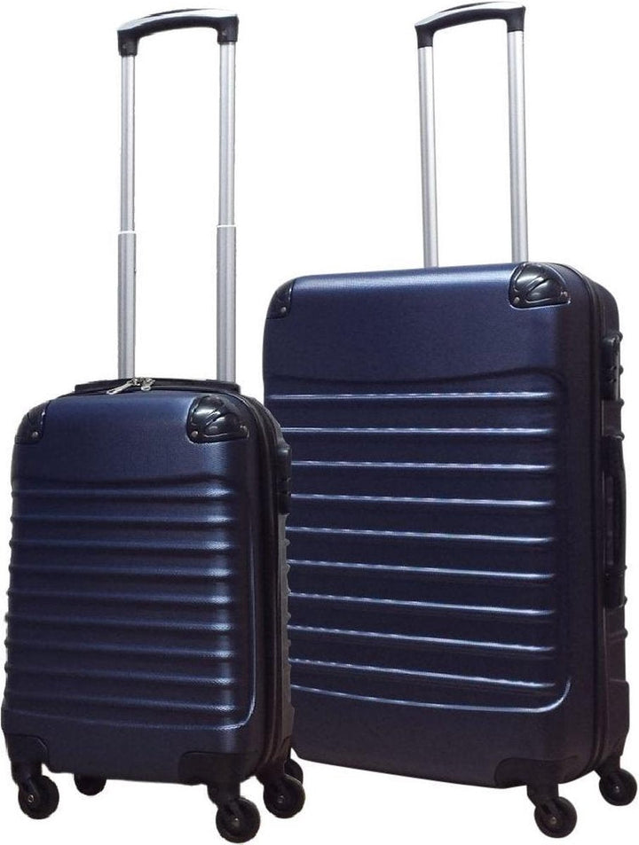 Zweiteiliges Hartschalen Trolley-Set mit stabilen Rollen, perfekt für leichtes & sicheres Reisen.
