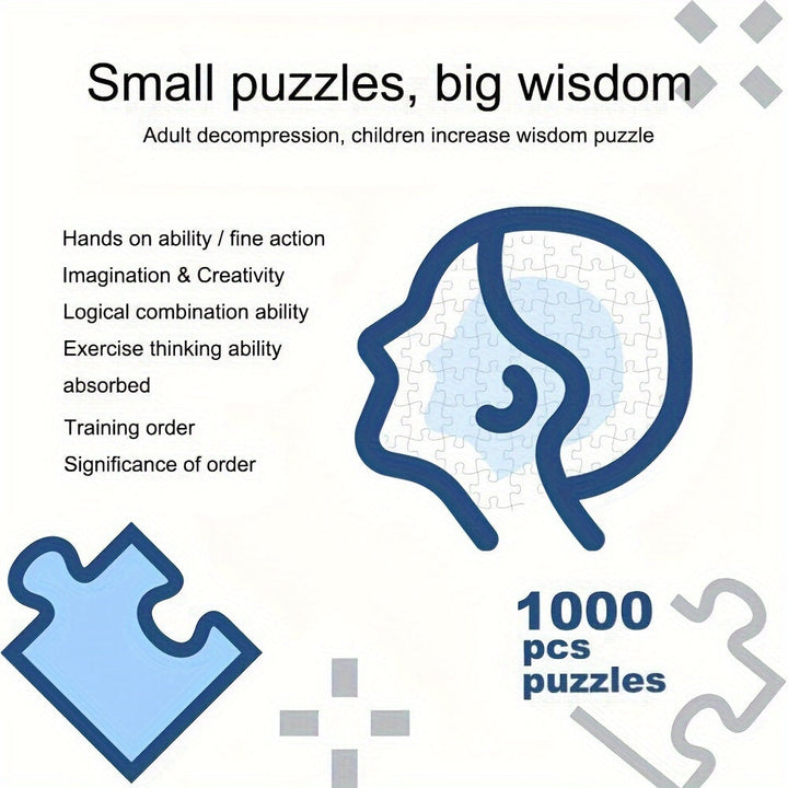 Rundes 1000-Teile-Puzzle mit Sternzeichen-Motiv. Ideal für entspannende Hobby-Stunden erwachsener Astrologie-Fans.