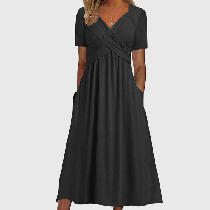 Figurschmeichelndes Damen Midi-Kleid mit effektiver Bauchkontrolle und hohem Tragekomfort.