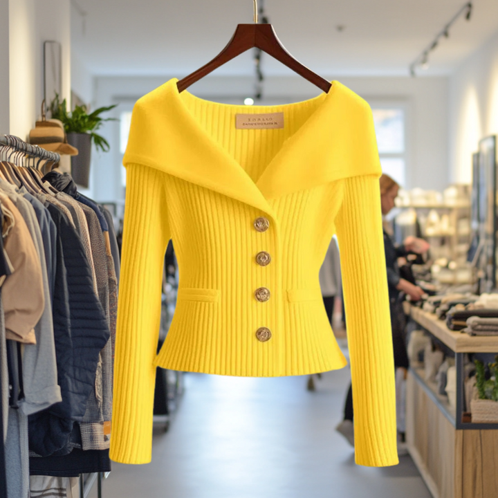 Damen Luxuriöser Cardigan, stilvoll & warm. Elegante Strickjacke für Damenmode, gemütlich für den Winter.
