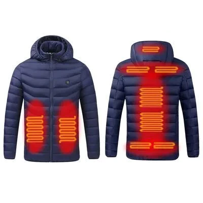 Vielseitige Herren Winterjacke mit USB-Heizung, perfekt für Outdoor-Sport & Freizeit.