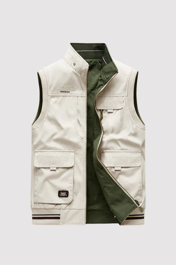 Herren Outdoor Weste mit vielen praktischen Taschen, robustem Design & bequemem Sitz für Freizeit & Reise.