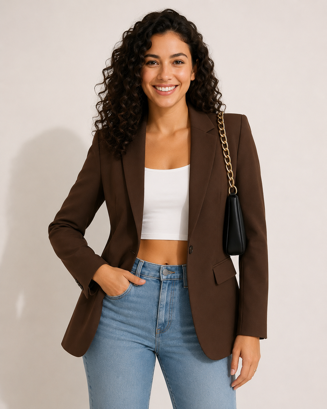 Moderner Damen Blazer, urbaner Schnitt, ideal für trendbewusste Business- & Freizeit-Outfits.