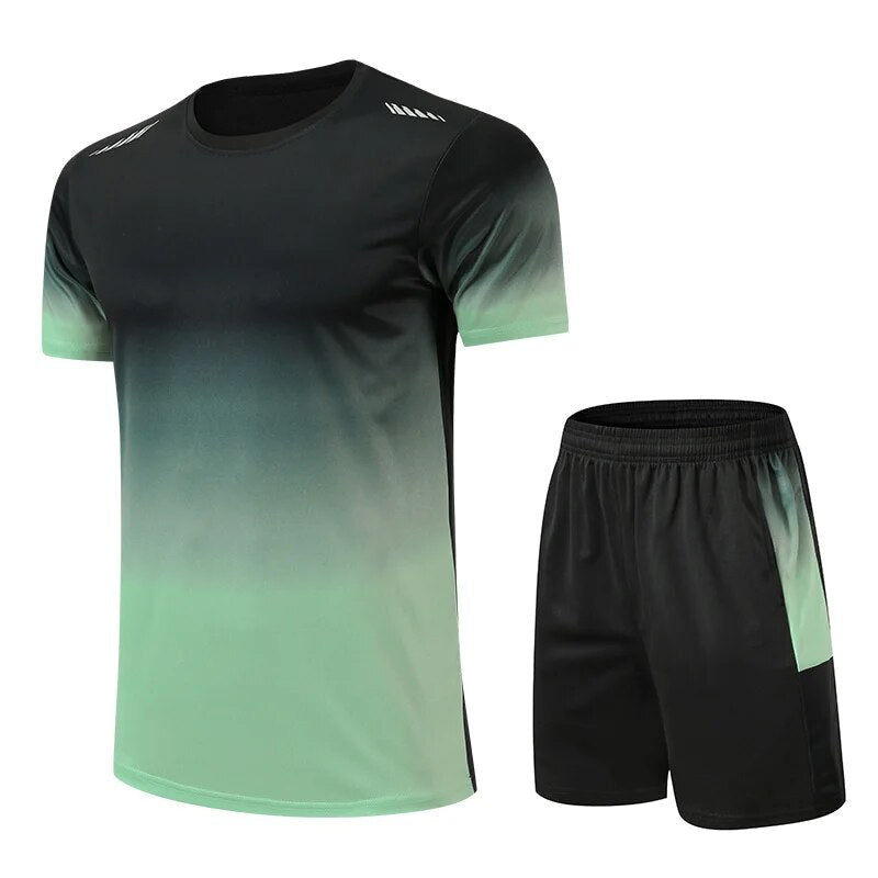 Bequemes Herren Fitness Outfit, slim fit & atmungsaktiv. Schnelltrocknendes Set für maximale Performance.