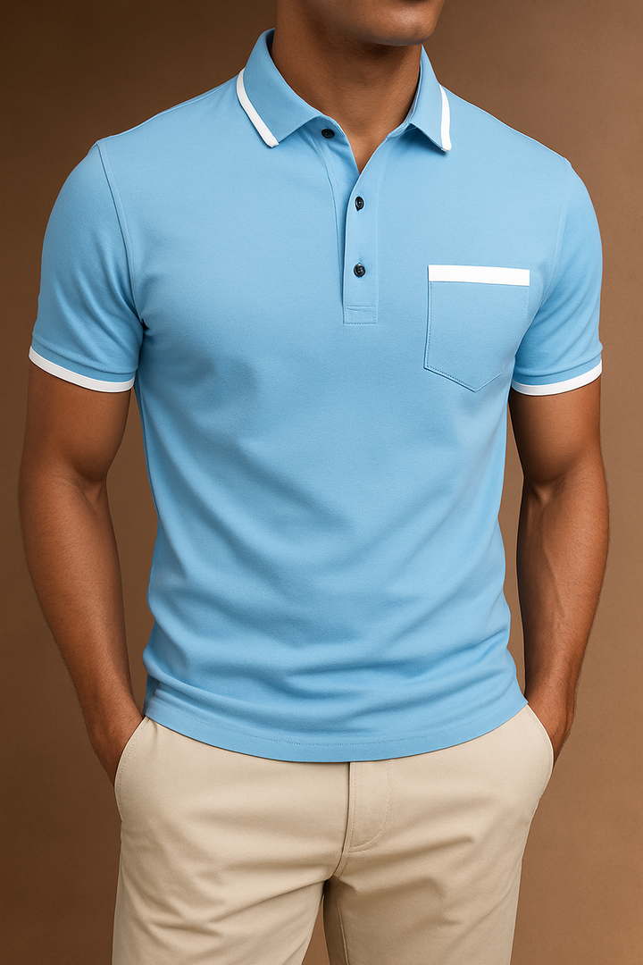 Bequemes und stilvolles Herren Poloshirt in taillierter Passform, ideal für Alltag und moderne Männermode.