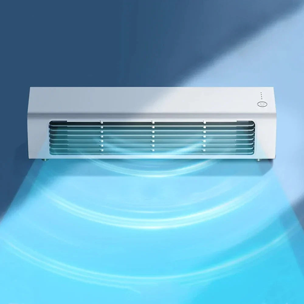 Vielseitiger akkubetriebener Wand- & Tischventilator. Geräuscharm, ideal für Schlafzimmer & Büro. Kabellose Kühlung.