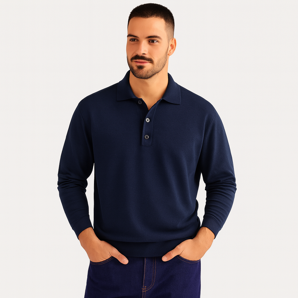 Eng anliegendes Slim-Fit Herren Poloshirt mit eleganter Knopfleiste & Kragen.