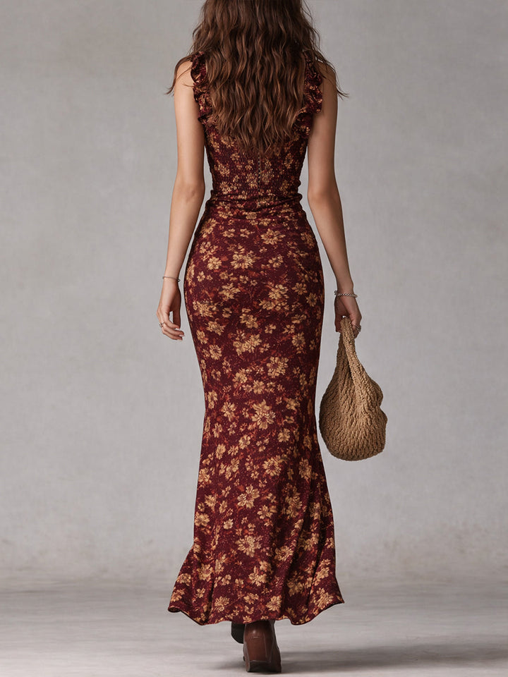 Vielseitiges Damen Maxikleid, Boho-Stil, elegant für Abendmode oder entspannt als Freizeitkleid.
