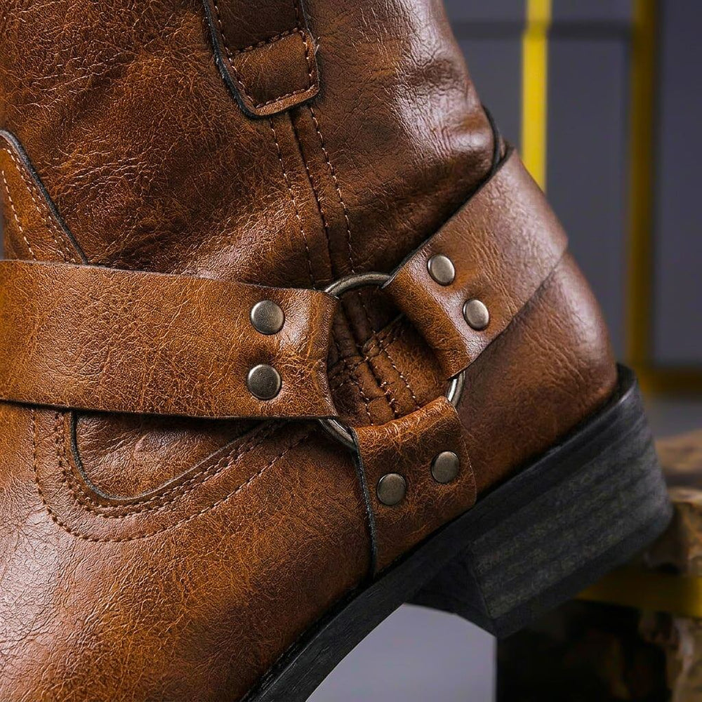 Elegante Herren Vintage Boots, rahmengenäht und handgefertigt, zeitlose Herbst- & Winterstiefel mit Komfort.