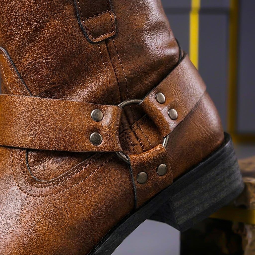 Elegante Herren Vintage Boots, rahmengenäht und handgefertigt, zeitlose Herbst- & Winterstiefel mit Komfort.
