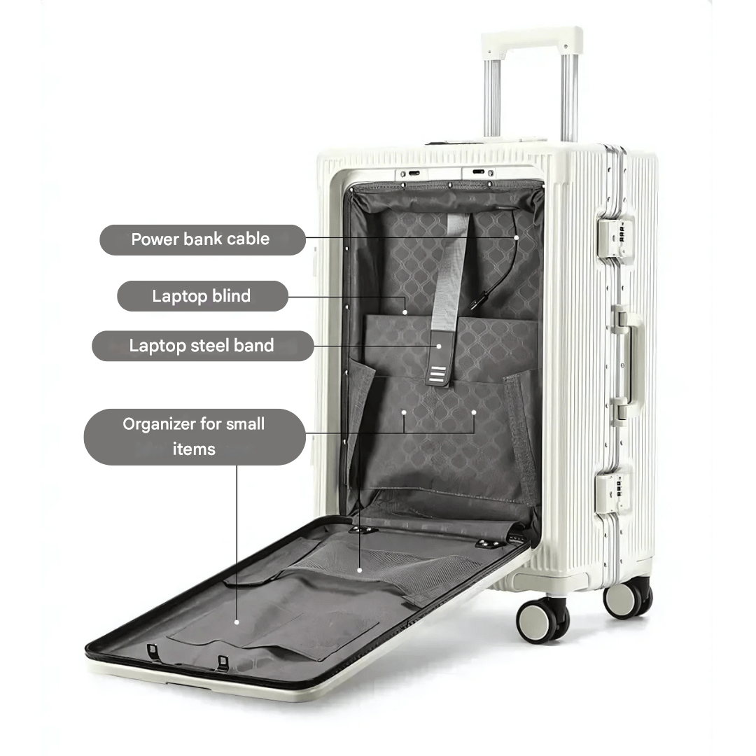 Robuster Handgepäck-Trolley mit Hartschale schützt Gepäck sicher auf jeder Abenteuerreise.