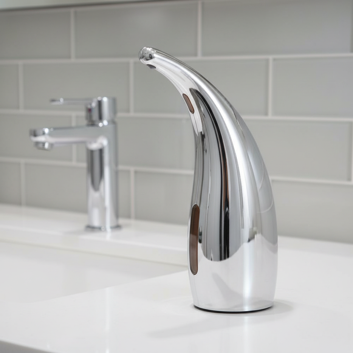 Automatischer Sensor Seifenspender HygioFlow für berührungslose Hygiene in Küche & Bad.