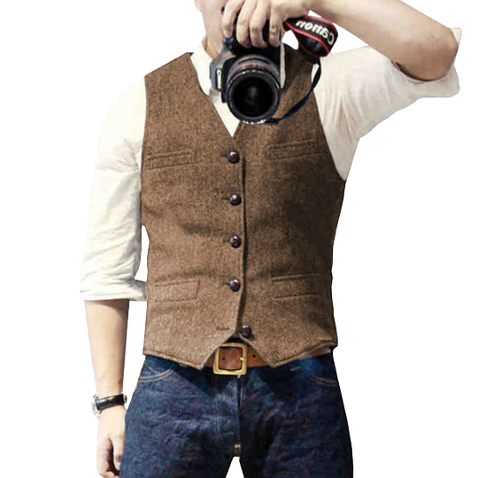 Zeitlos elegante Herren Weste Oliver, vielseitiges ärmelloses Oberteil. Perfekt für stilvolle Herrenmode.