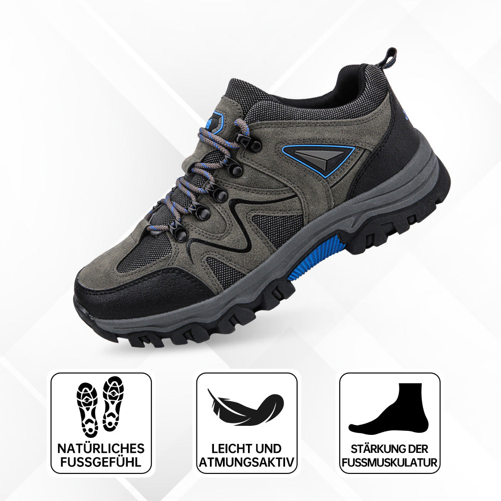 Bequeme Herren Wanderschuhe, für Wanderungen in den Bergen oder Wäldern geeignet.