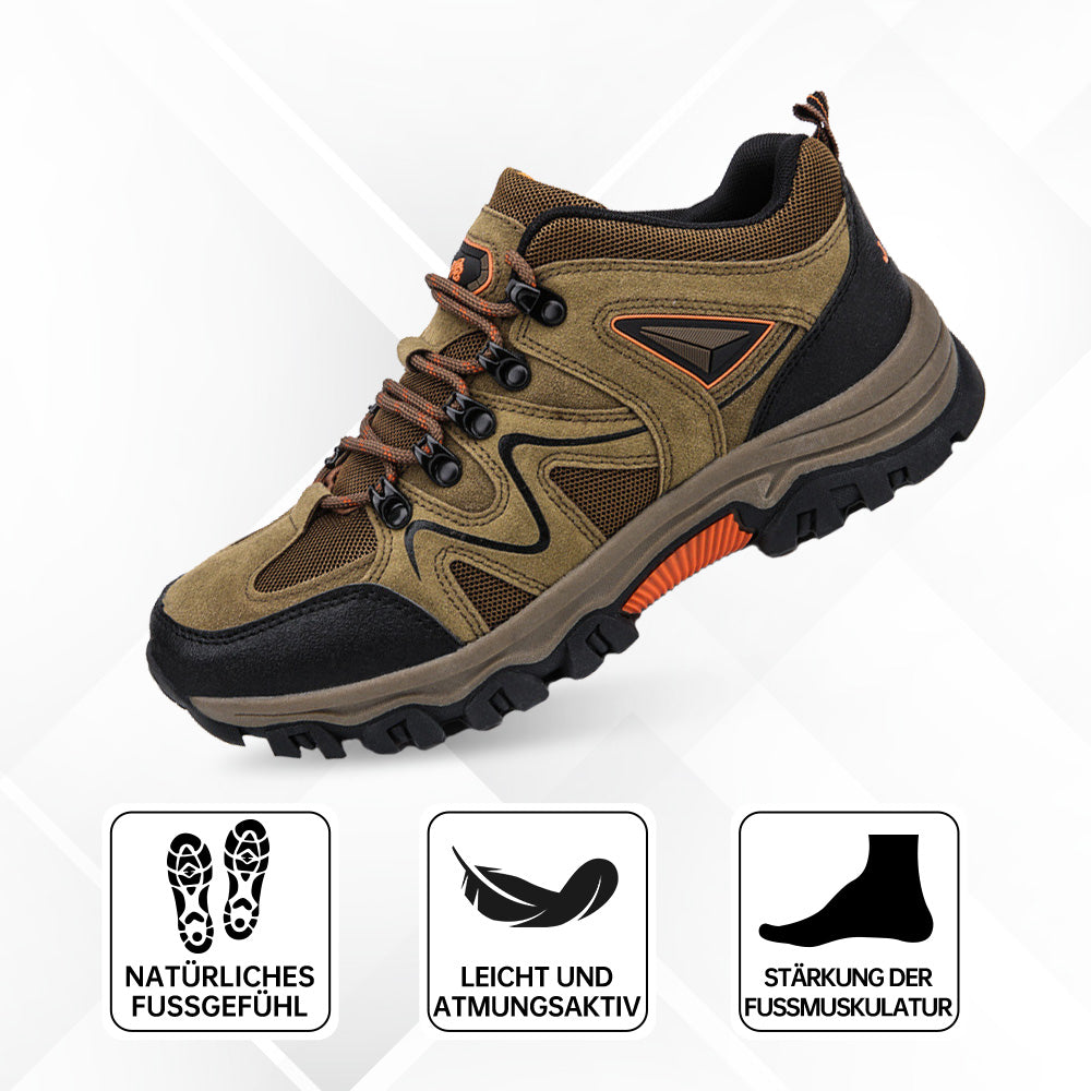 Graue, rutschfeste Herren Wanderschuhe, perfekt für Outdoor-Abenteuer & Trekking.