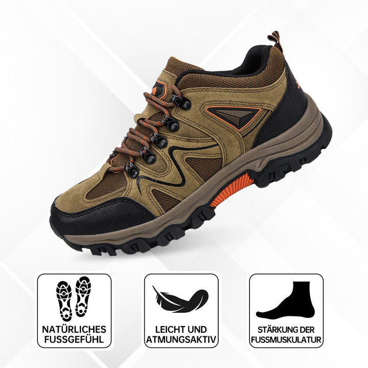 Graue, rutschfeste Herren Wanderschuhe, perfekt für Outdoor-Abenteuer & Trekking.