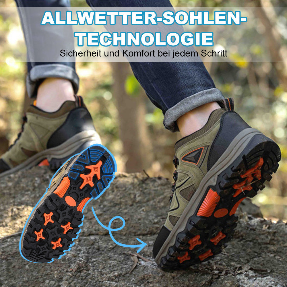 Olivgrüne Herren Wanderschuhe, robustes Design für Outdoor- & Trekking-Touren.