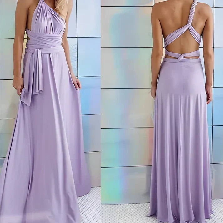 Damen Sommer Wickelkleid, wandelbar & elegant. Vielseitiges Maxikleid für Strand, Freizeit & Feste.