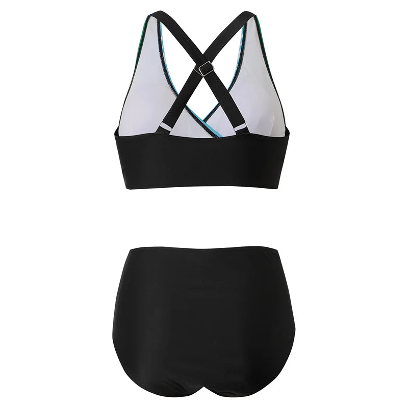 Attraktives Damen Bikini Set in Blau, ideal als Schwimmmode für Sommer, Strand und Pool. Schnelltrocknend.
