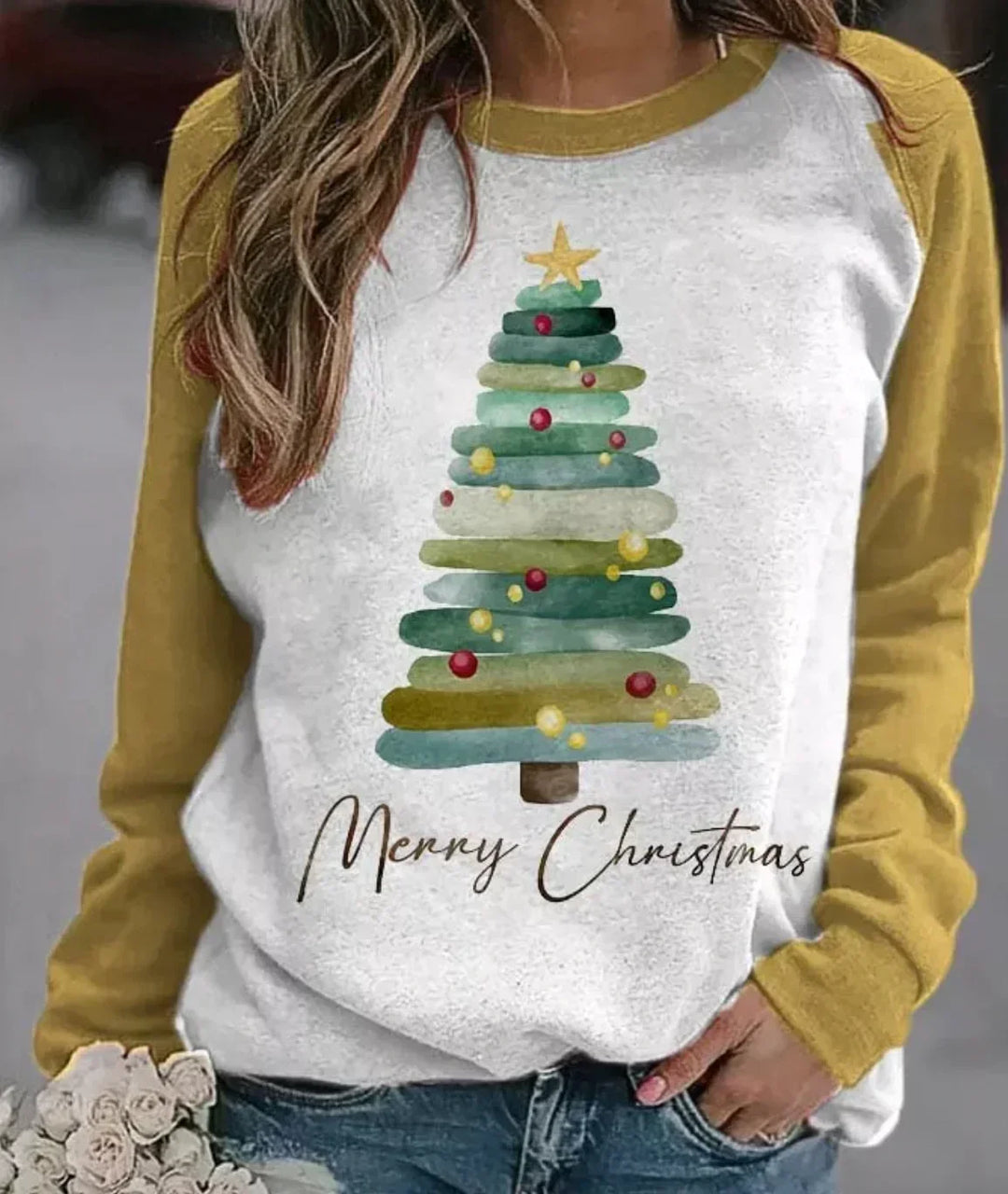 Damen Weihnachtspullover, kuschelig & festlich. Gemütlicher Winterpullover mit Langarm für ein stilvolles Weihnachtsoutfit.