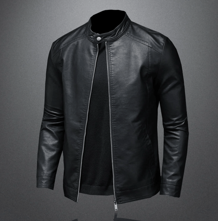 Stylische schwarze Slim-Fit Herrenjacke, ein vielseitiger Allrounder für modebewusste Männer.