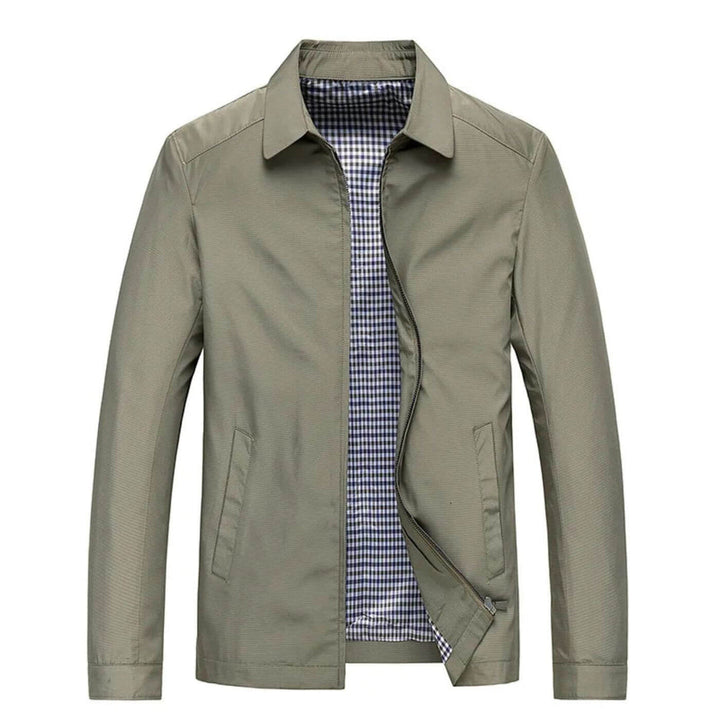 Leichte Herren Übergangsjacke Slim Fit mit kariertem Futter. Ideal für Frühling, Herbst & kühle Abende.