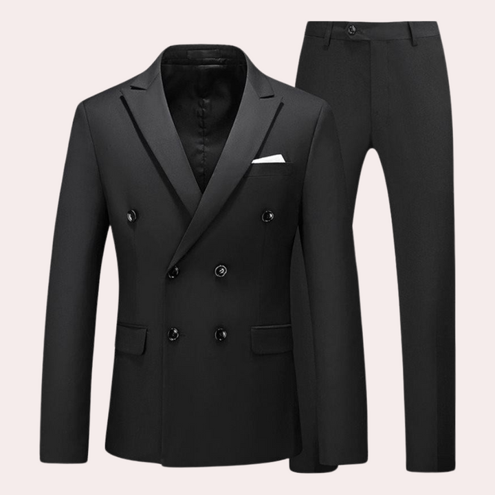 Klassischer 2-teiliger Herrenanzug in elegantem Schnitt. Perfektes Outfit für Business und festliche Anlässe im Herbst.